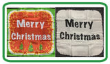 Merry Christmas Silk Set:  18" B/W and 18" Color