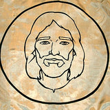18" Black and White Jesus Silk
