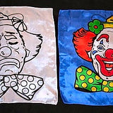 18" Happy and Sad Clown Silk Set With Written Gospel Presentation