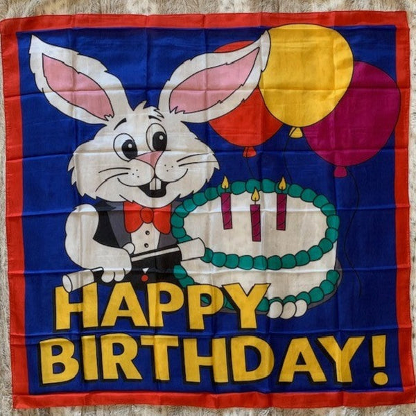 Happy Birthday Silk 36" - Bunny with Balloons - NEW!