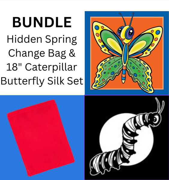 BUNDLE: Spring Bag and Caterpillar/Butterfly Silk Set - With Gospel Presentation Idea: NEW!