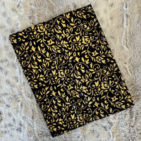 Tear Apart Bag - Black with Gold Vine- NEW PATTERN!